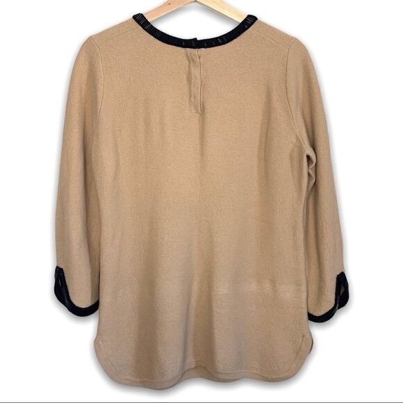 Tory Burch Black Beaded 100% Wool Sweater Tunic - Picture 8 of 10